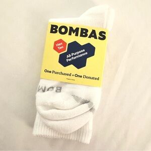 🏷️ Bombas Midweight Calf/Crew Socks, white/grey
